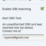 antitheft settings